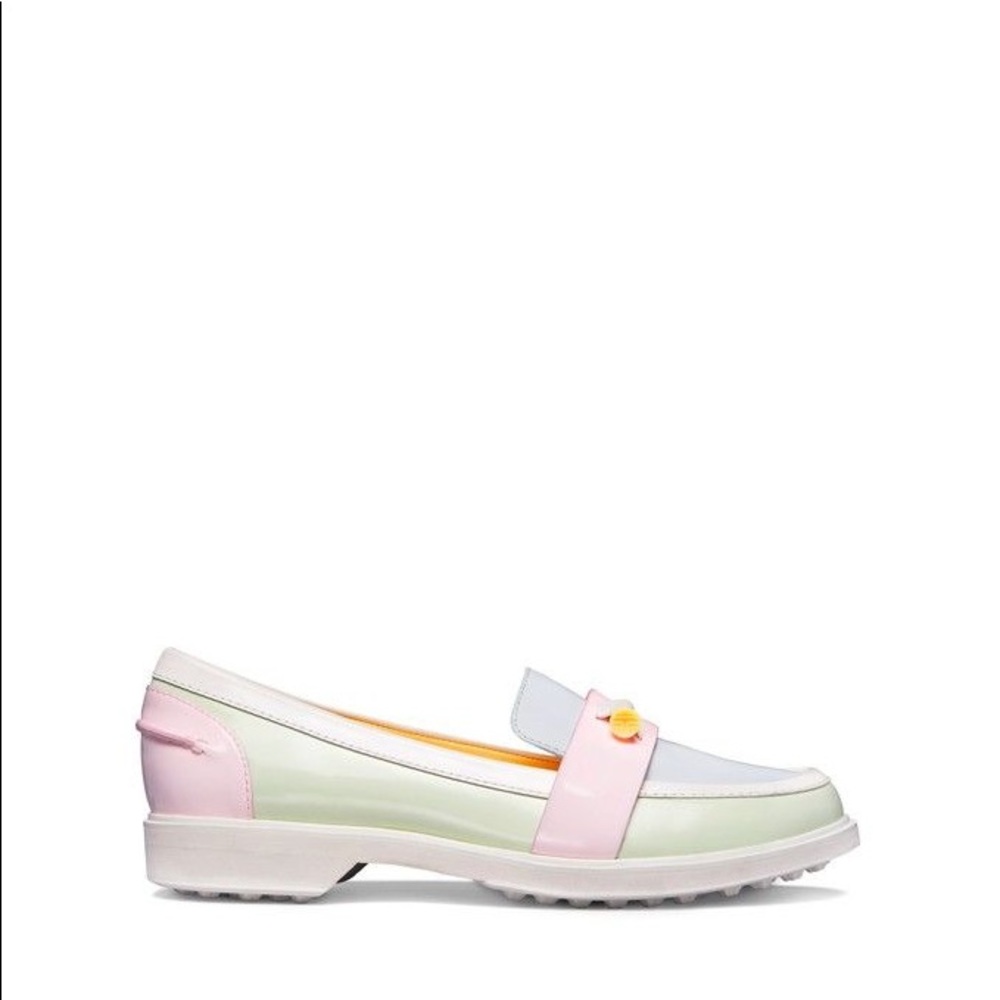 Tory Burch Color Block Pocket Tee Golf Loafer Flat - Picture 4 of 14